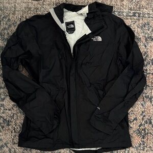 The North Face Black rain jacket